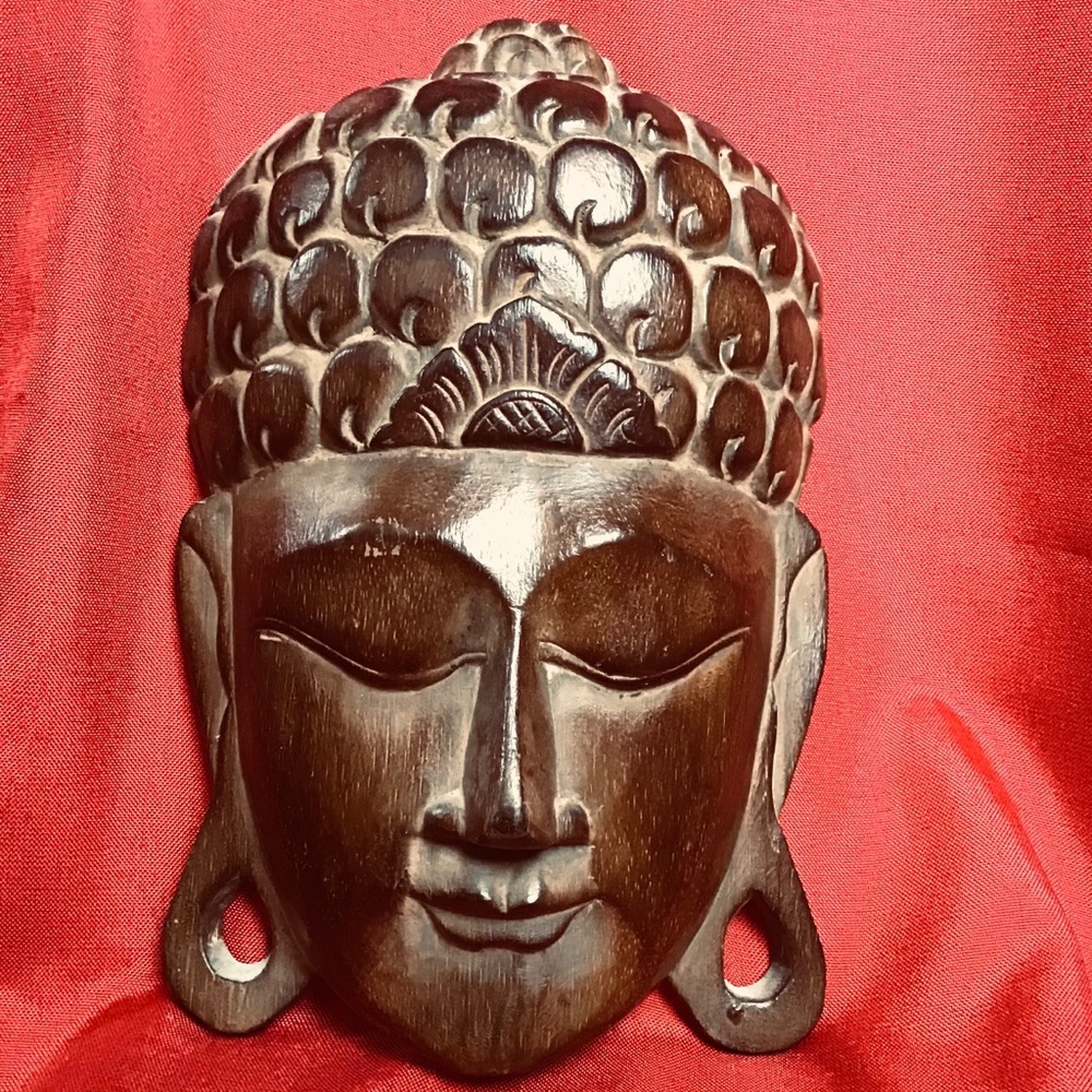 Wooden budda mask